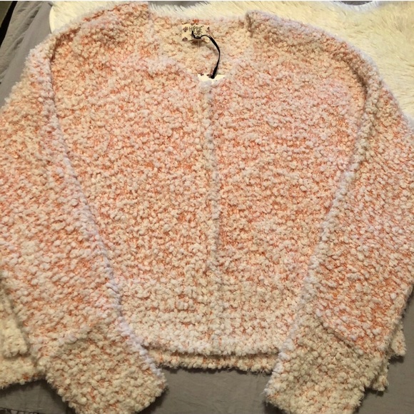 NWT peach popcorn sweather Hippie Rose small - Picture 8 of 8